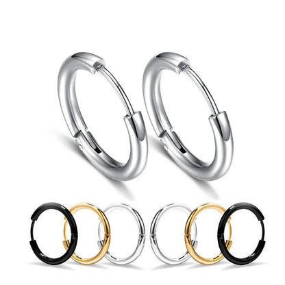 1 Piece Simple Style Geometric Plating Stainless Steel Earrings