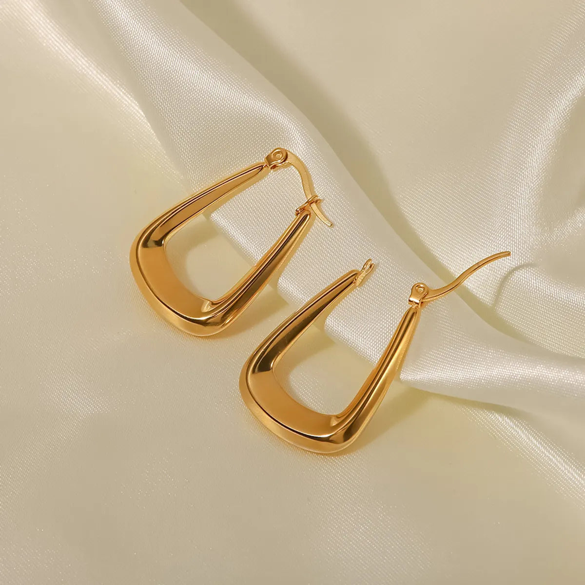 Simple Style Geometric Plating 304 Stainless Steel Earrings