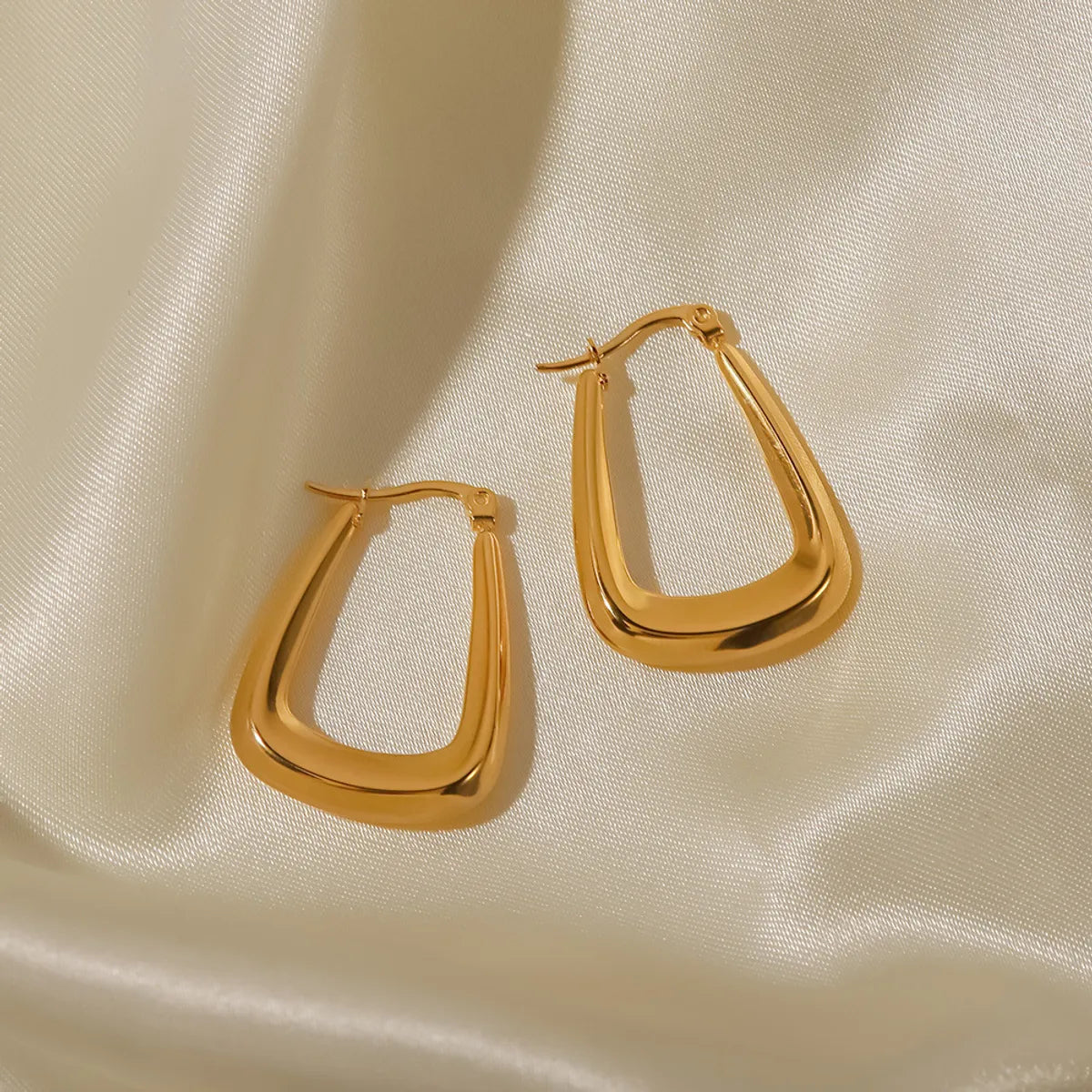 Simple Style Geometric Plating 304 Stainless Steel Earrings