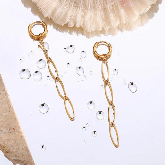 Simple Style Geometric Plating Stainless Steel Gold Plated Earrings