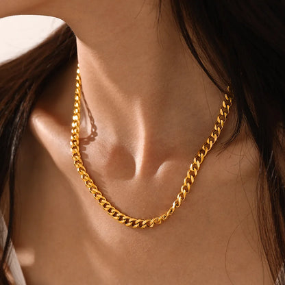 Simple Style Geometric Stainless Steel Gold Plated Necklace