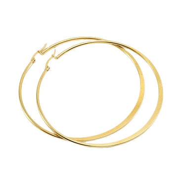 Simple Style Geometric Stainless Steel Hoop Earrings Plating Stainless Steel Earrings