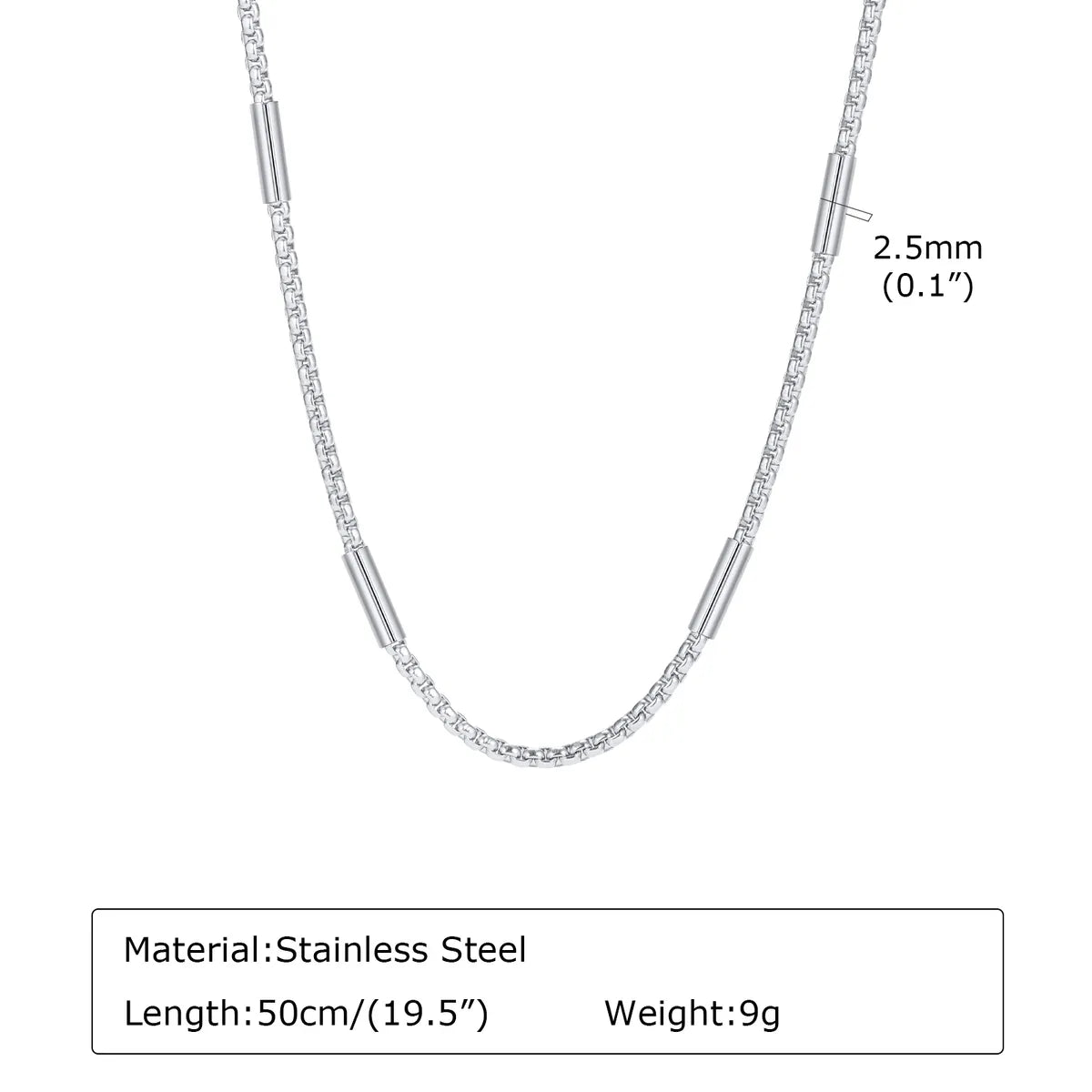 Simple Style Geometric 201 Stainless Steel Men'S Necklace