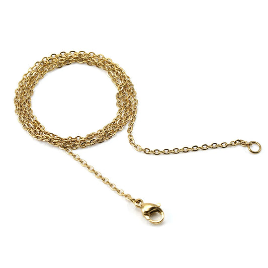 Simple Style Geometric Stainless Steel Chain Gold Plated Necklace