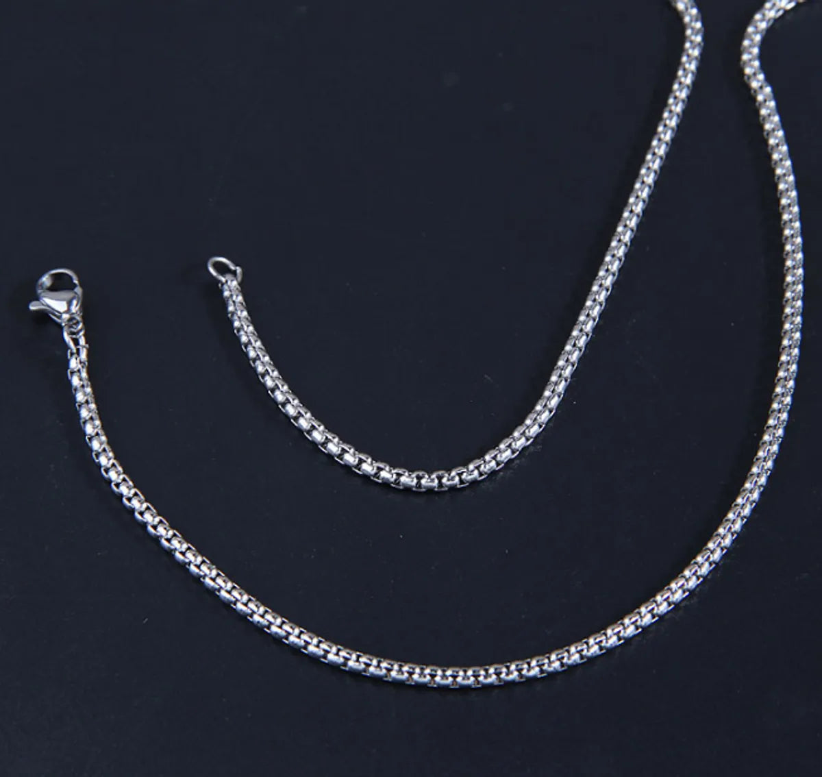 Simple Style Geometric Stainless Steel Plating Necklace