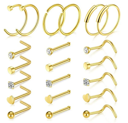 Simple Style Geometric Stainless Steel Nose Studs 1 Set