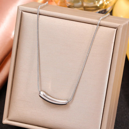 Simple Style Geometric Stainless Steel Pendant Necklace