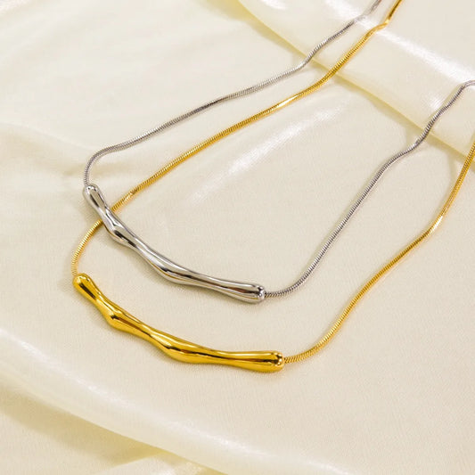 Simple Style Geometric Stainless Steel Plating 14k Gold Plated Necklace