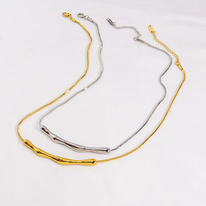 Simple Style Geometric Stainless Steel Plating 14k Gold Plated Necklace