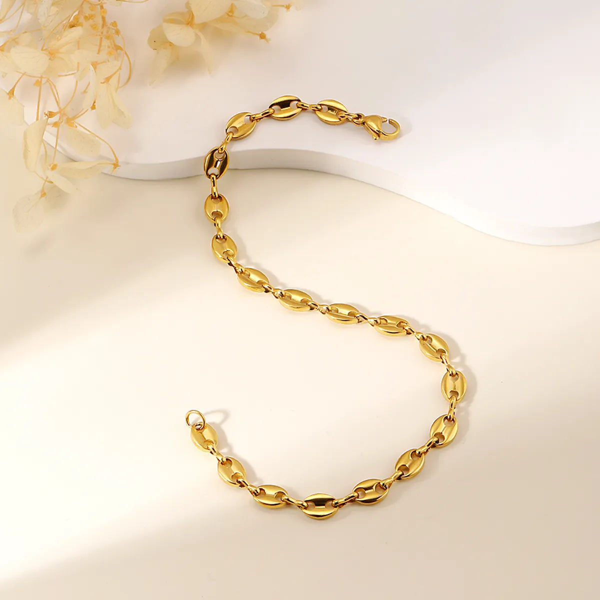 Simple Style Geometric Stainless Steel Plating 18k Gold Plated Bracelets