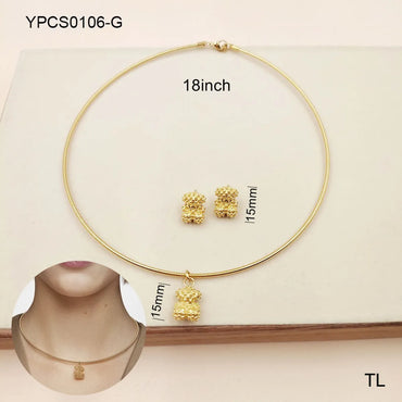 Simple Style Geometric Stainless Steel Plating 18k Gold Plated Jewelry Set