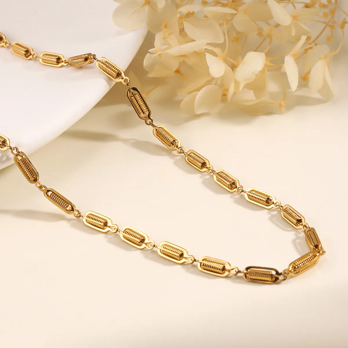 Simple Style Geometric Stainless Steel Plating 18k Gold Plated Necklace