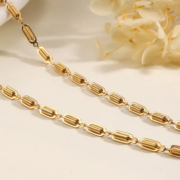 Simple Style Geometric Stainless Steel Plating 18k Gold Plated Necklace