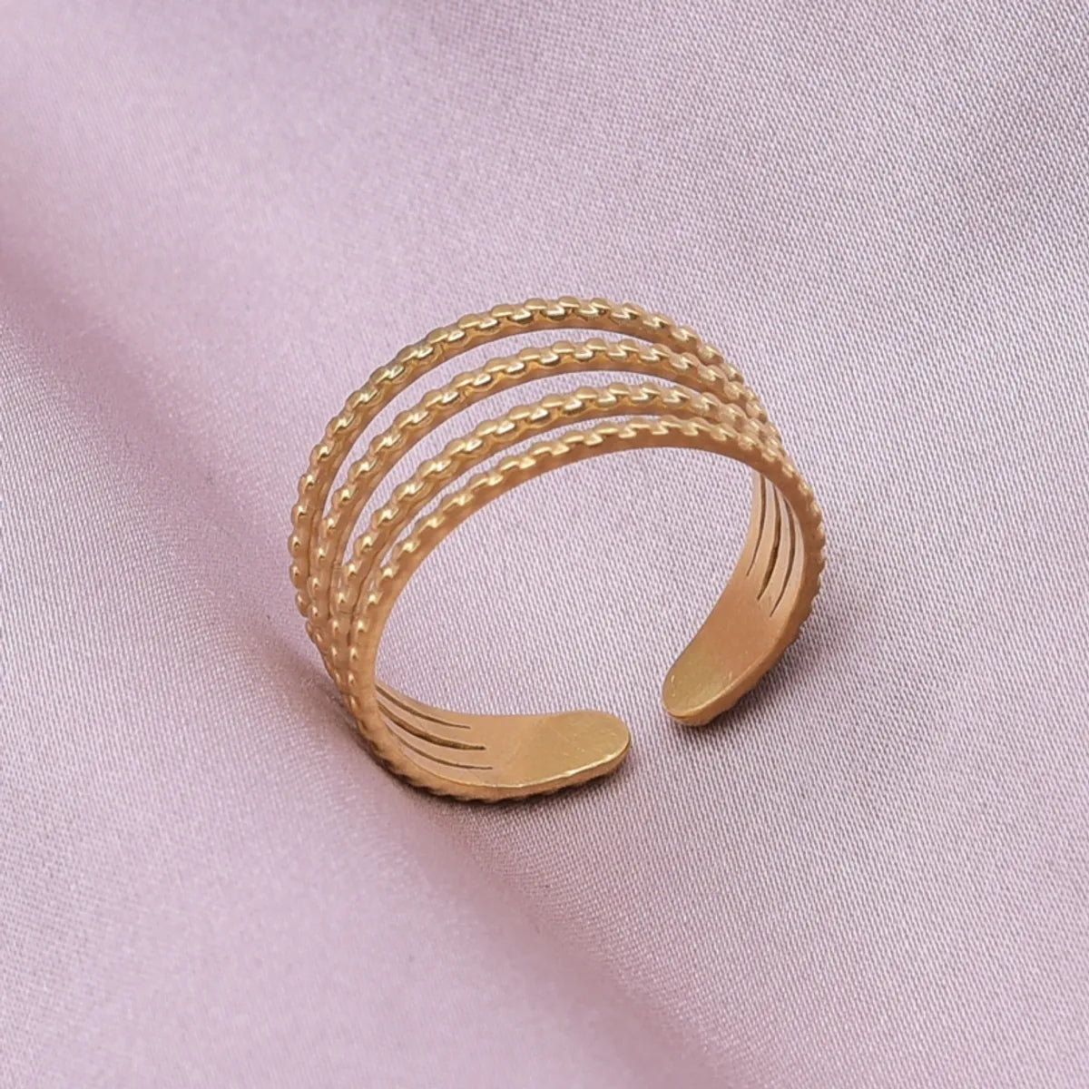 Simple Style Geometric Stainless Steel Plating 18k Gold Plated Open Rings