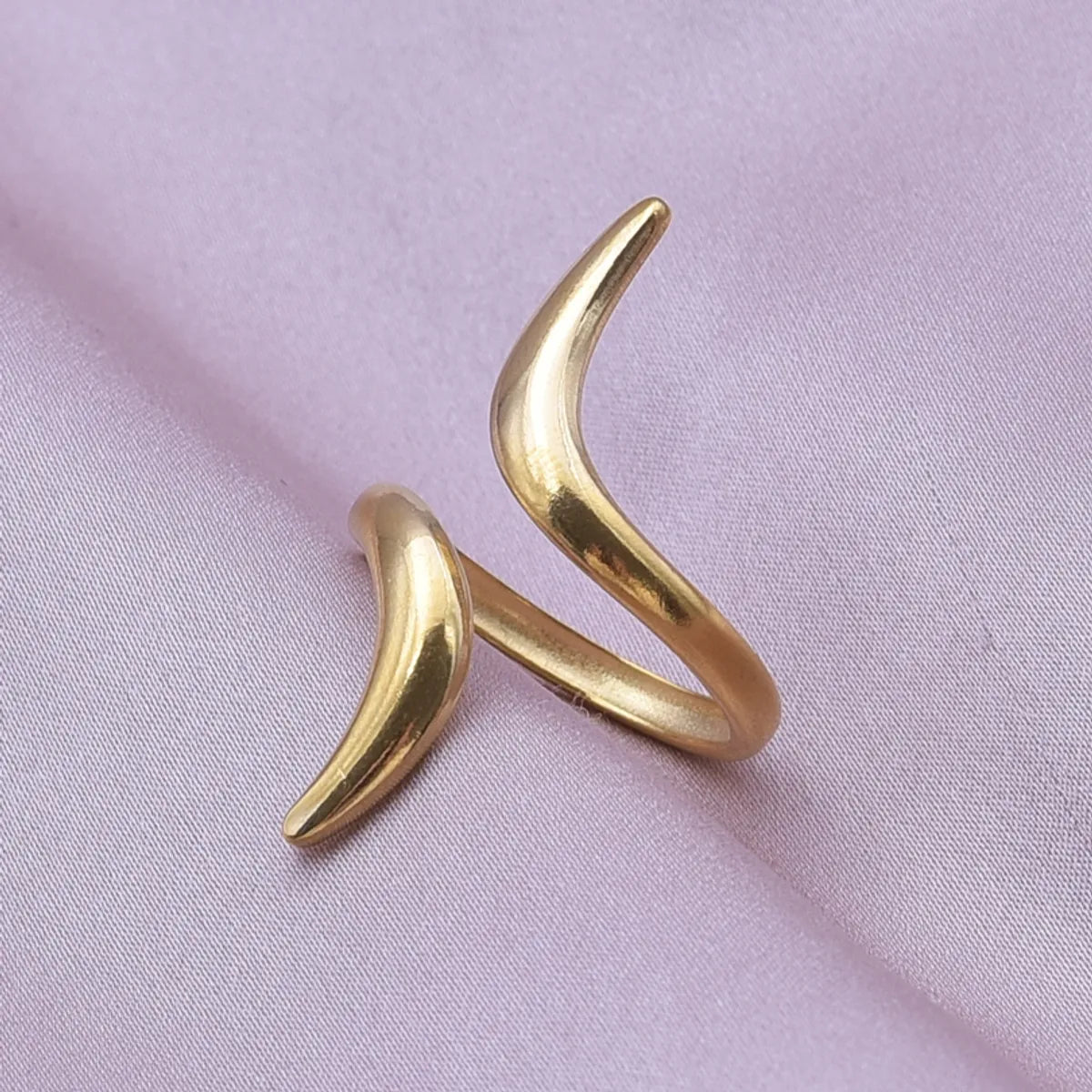 Simple Style Geometric Stainless Steel Plating 18k Gold Plated Open Rings