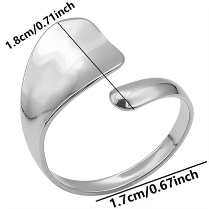 Simple Style Geometric Stainless Steel Plating 18k Gold Plated Open Rings