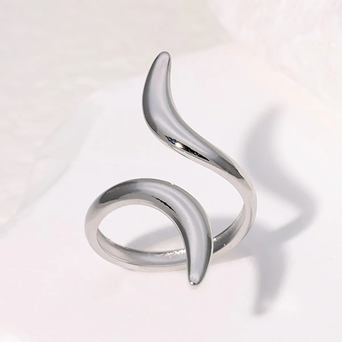 Simple Style Geometric Stainless Steel Plating 18k Gold Plated Open Rings