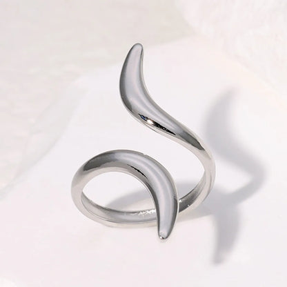 Simple Style Geometric Stainless Steel Plating 18k Gold Plated Open Rings