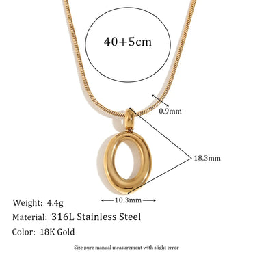 Simple Style Geometric Stainless Steel Plating 18k Gold Plated Pendant Necklace