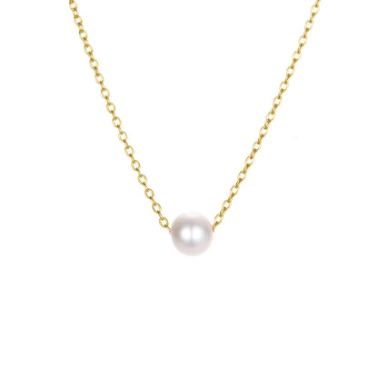 Simple Style Geometric Stainless Steel Plating Artificial Pearls Necklace