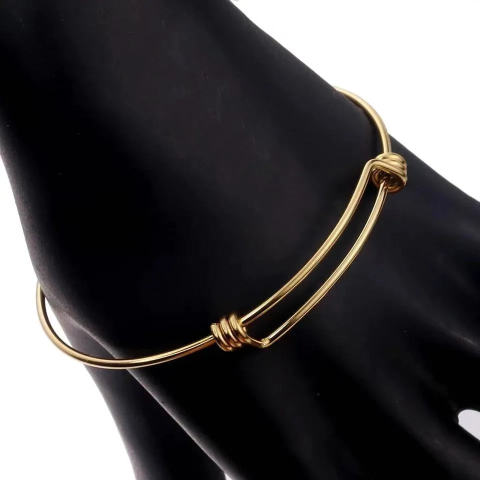 Simple Style Geometric Stainless Steel Plating Bangle