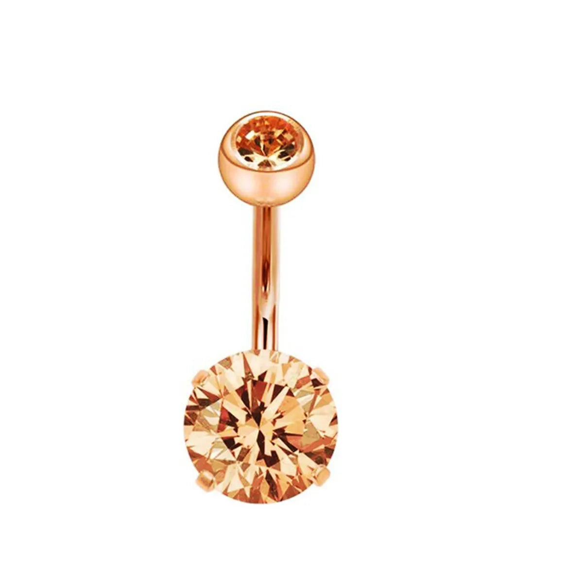 Simple Style Geometric Stainless Steel Plating Belly Ring 1 Piece