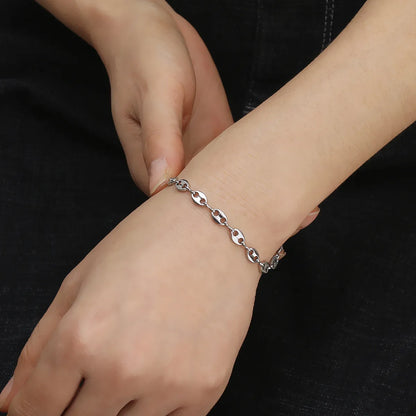 Simple Style Geometric Stainless Steel Plating Bracelets 1 Piece