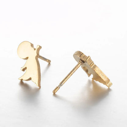 1 Pair Simple Style Geometric Plating 304 Stainless Steel 18K Gold Plated Ear Studs