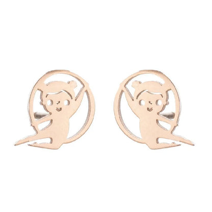 1 Pair Simple Style Geometric Plating 304 Stainless Steel 18K Gold Plated Ear Studs