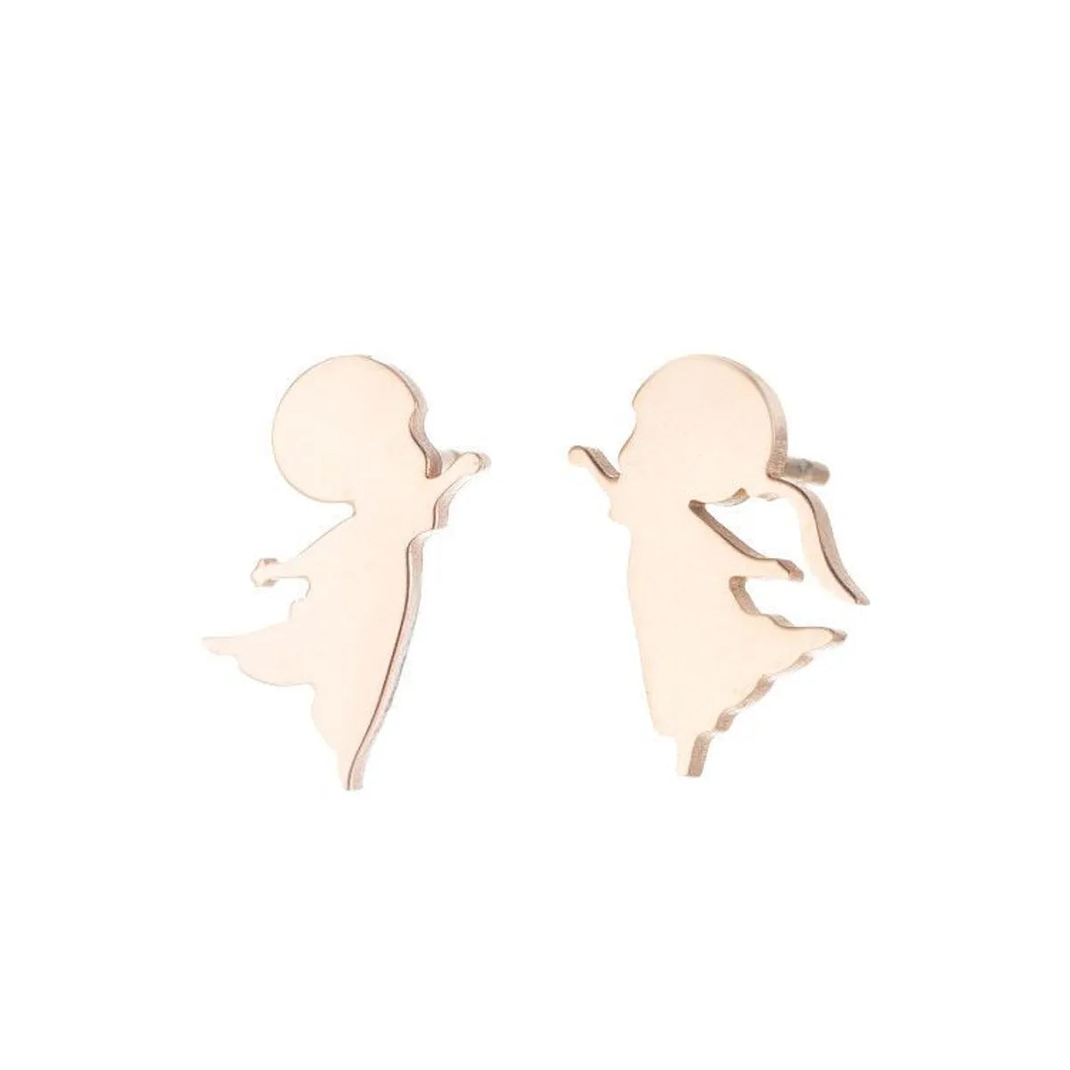 1 Pair Simple Style Geometric Plating 304 Stainless Steel 18K Gold Plated Ear Studs