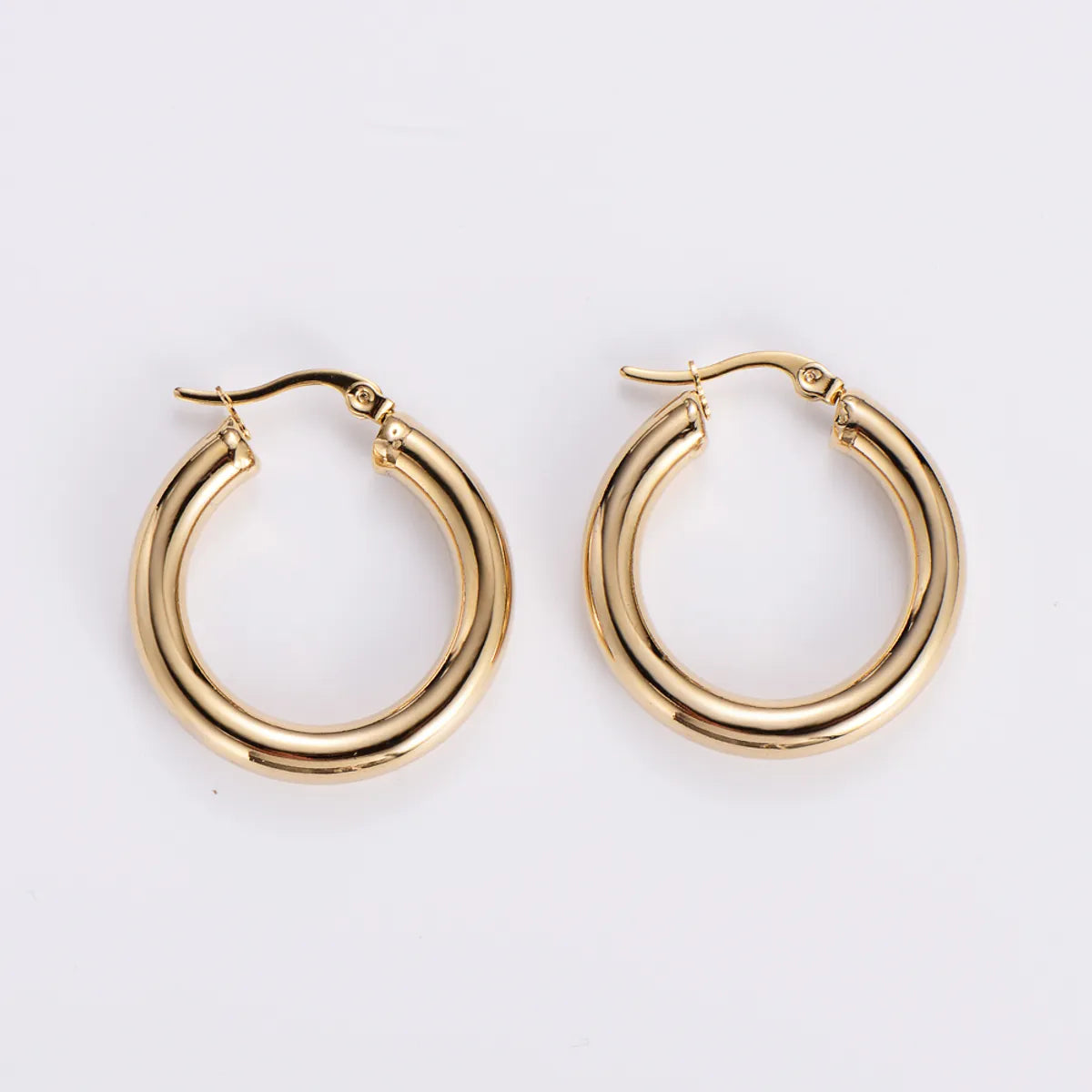 Simple Style Geometric Stainless Steel Plating Earrings 1 Pair