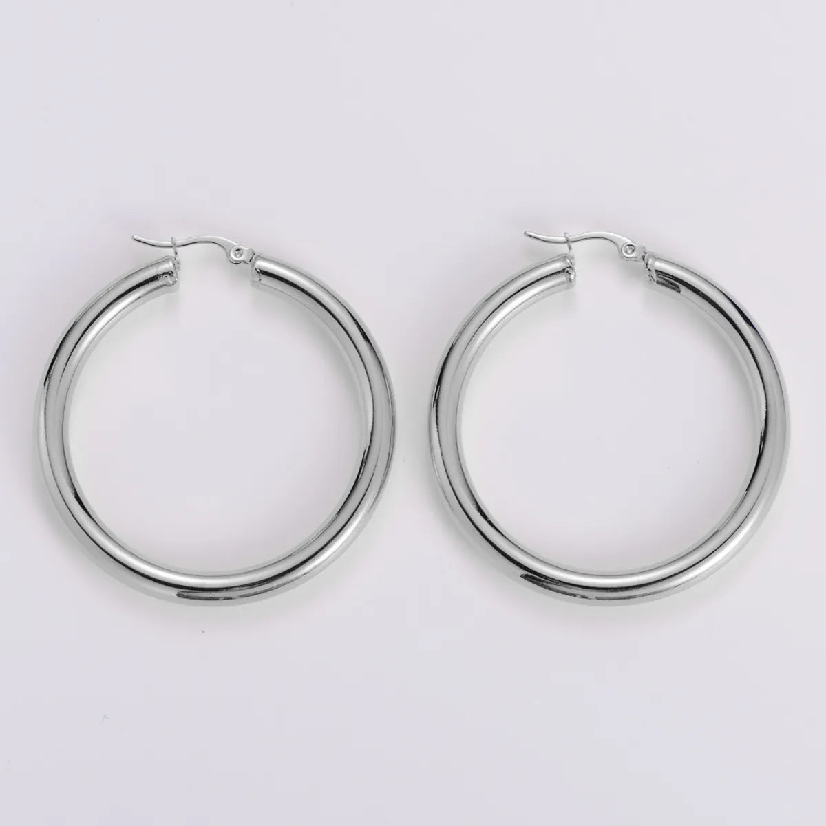 Simple Style Geometric Stainless Steel Plating Earrings 1 Pair