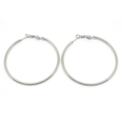 1 Pair Simple Style Geometric Plating Stainless Steel Earrings