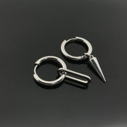 Simple Style Geometric Stainless Steel Plating Earrings 1 Piece