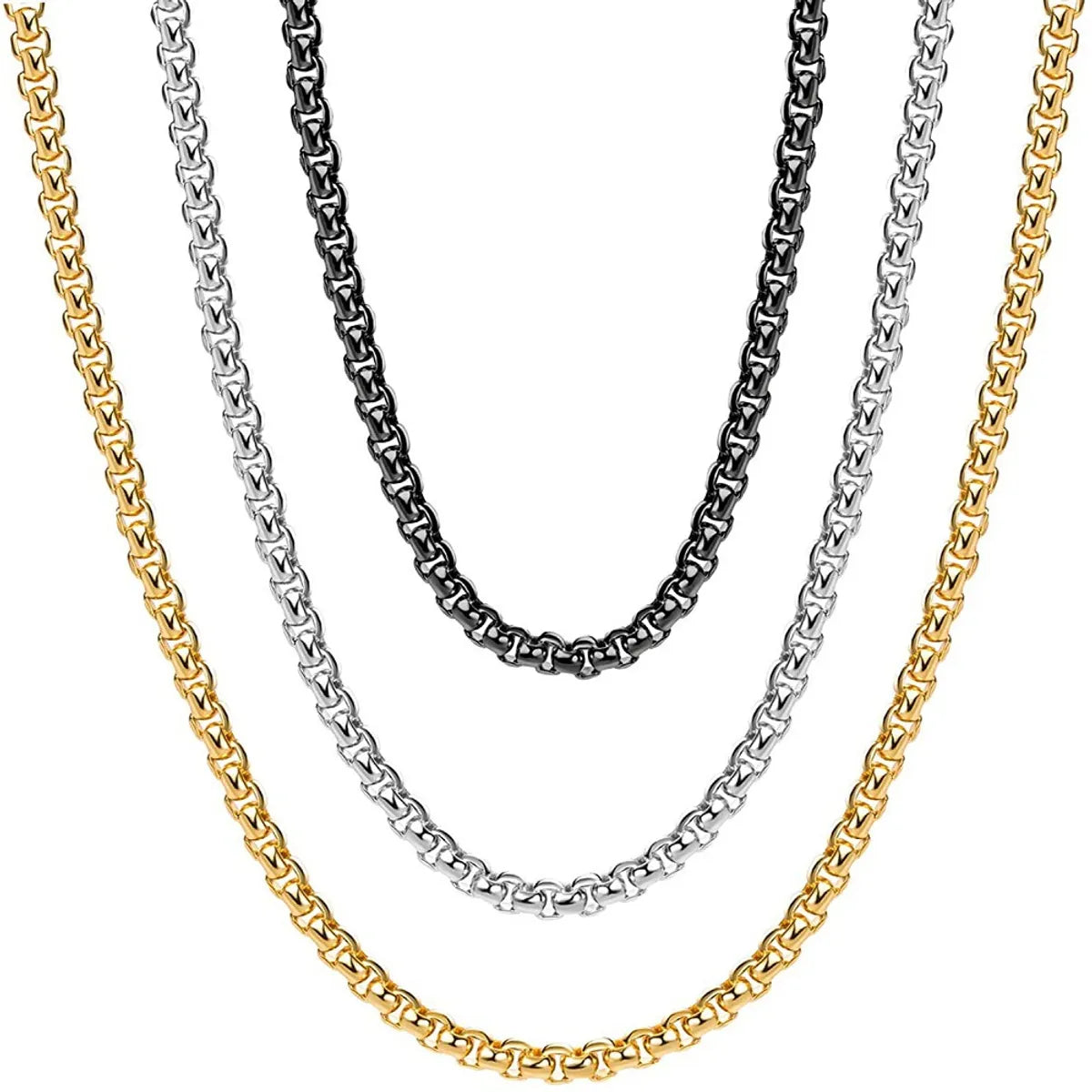 Simple Style Geometric Stainless Steel Plating Necklace 1 Piece