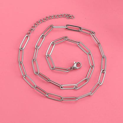 Simple Style Geometric Stainless Steel Plating Necklace 1 Piece