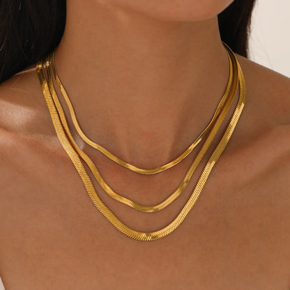 Simple Style Geometric Stainless Steel Plating Necklace