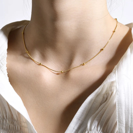 Simple Style Geometric Stainless Steel Plating Necklace