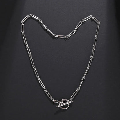 Simple Style Geometric Stainless Steel Plating Necklace