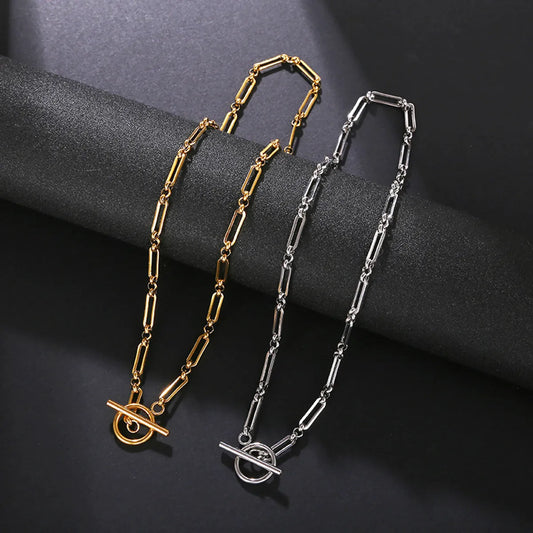 Simple Style Geometric Stainless Steel Plating Necklace