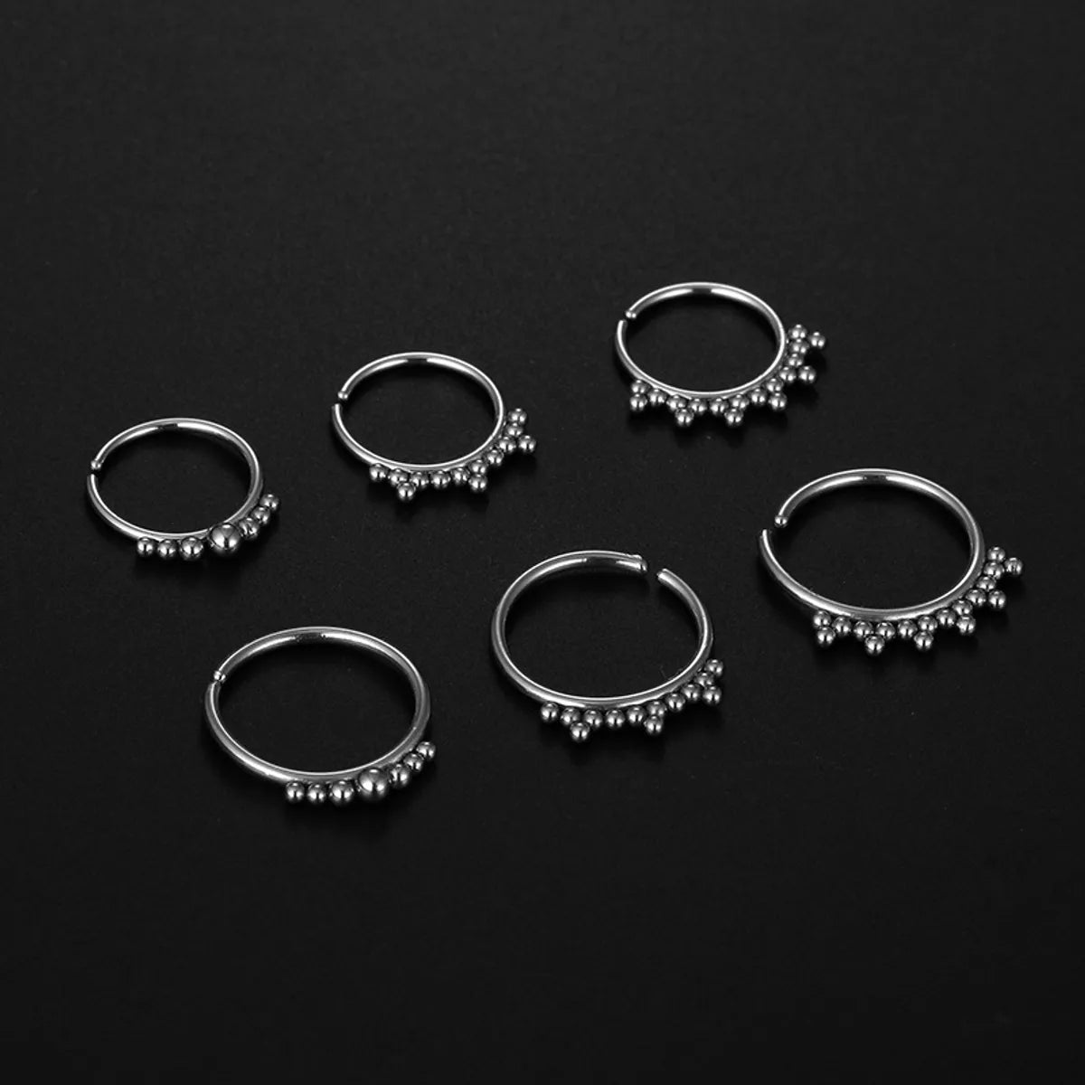 Simple Style Geometric Stainless Steel Plating Nose Ring