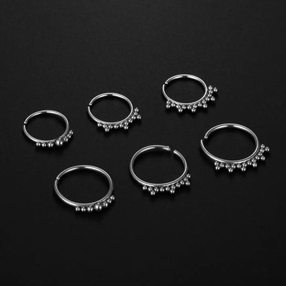 Simple Style Geometric Stainless Steel Plating Nose Ring