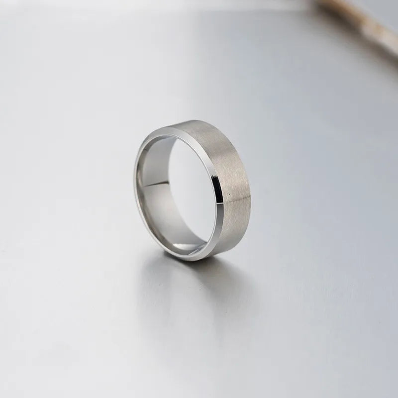 Simple Style Geometric Stainless Steel Plating Rings 1 Piece