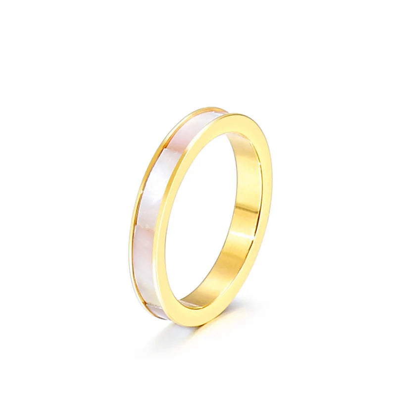 Simple Style Geometric Stainless Steel Plating Rings 1 Piece