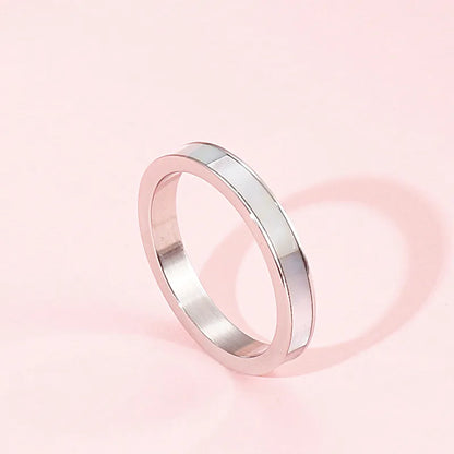 Simple Style Geometric Stainless Steel Plating Rings 1 Piece