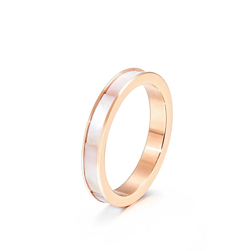 Simple Style Geometric Stainless Steel Plating Rings 1 Piece