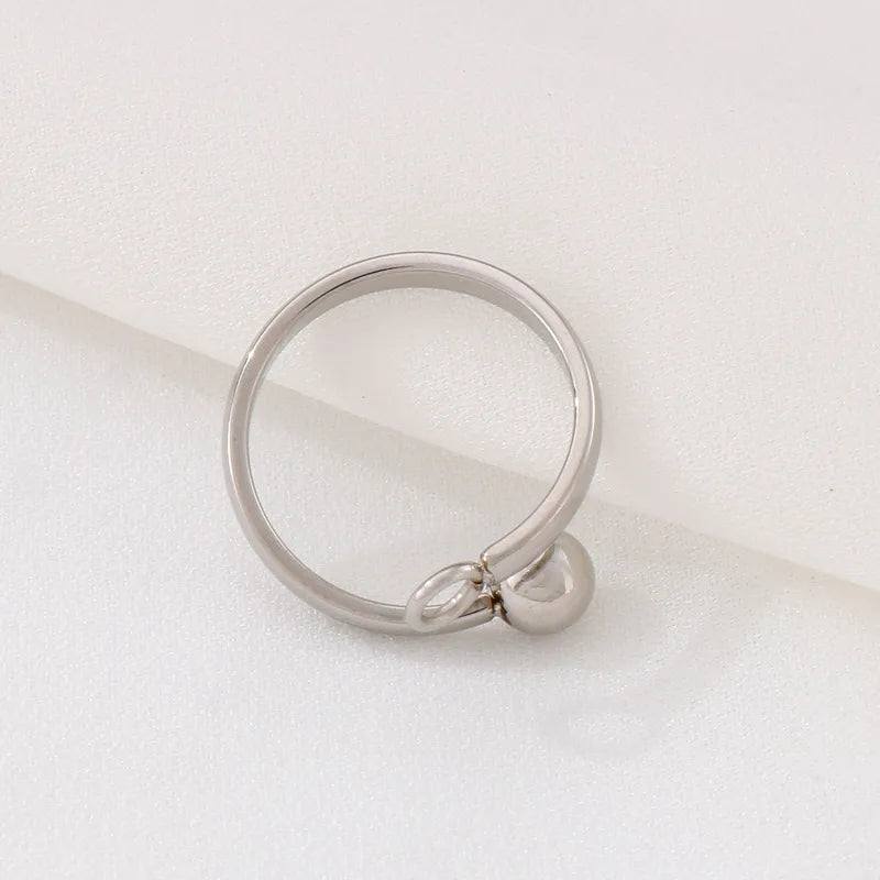 Wholesale Jewelry Simple Style Geometric Stainless Steel 18K Gold Plated Plating Rings