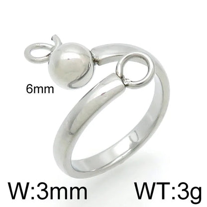 Wholesale Jewelry Simple Style Geometric Stainless Steel 18K Gold Plated Plating Rings