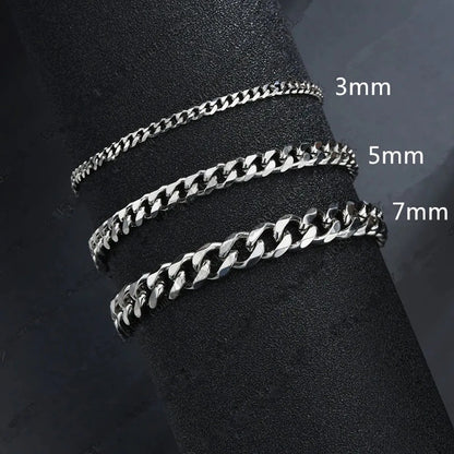 Simple Style Geometric Stainless Steel Plating Unisex Bracelets 1 Piece