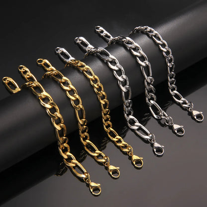 Simple Style Geometric Stainless Steel Plating Unisex Bracelets